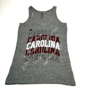 Adidas South Carolina Gamecocks Top Womens Gray & Red SZ M Racer Back Tank Bling